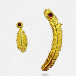 Phoenix Earrings Sterling Silver 925 with Zircon Stone